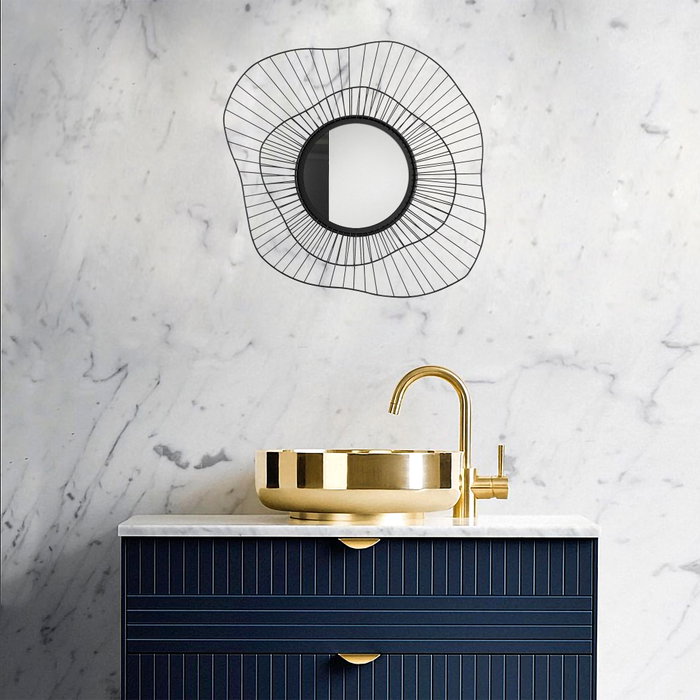 Wallity WM-015 Espejo Decorativo Metal Negro 69 x 8 x 60 cm